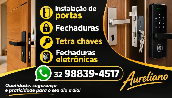 Instalação de portas e fechaduras