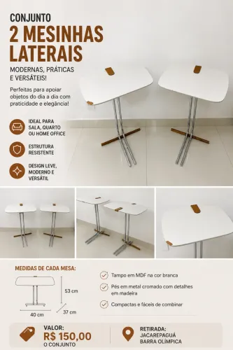 KIT MESINHAS DE SOFÁ