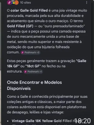 Cordão banhado