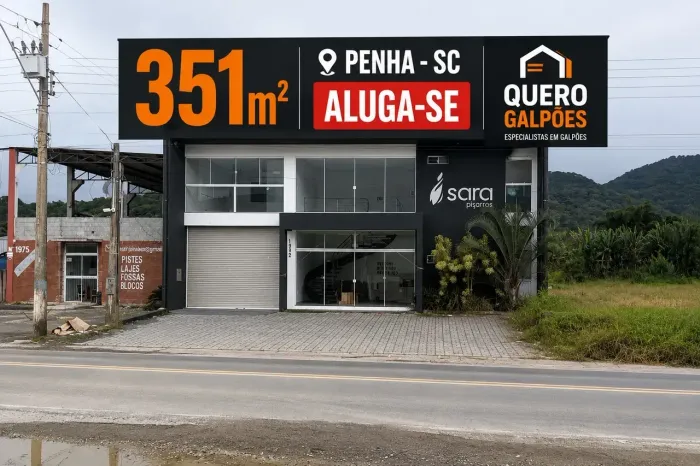 Galpões de 351 m2 Penha sc 3 km br 101