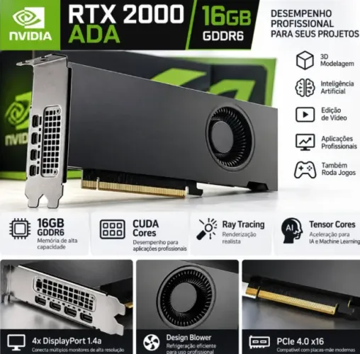 placa de video rtx 2000 ADA 16GB