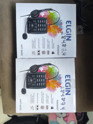 Dois Headset Elgin completo 