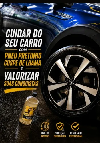 Pneu pretinho cuspe de lhama