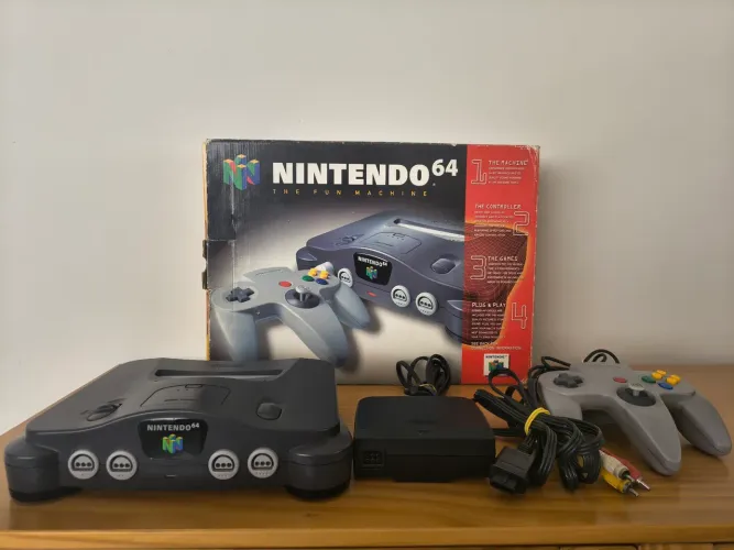 Nintendo 64 Americano Original - Completo na Caixa - Testado e Funcionando