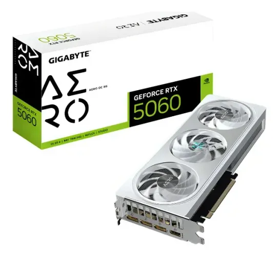 Placa De Vídeo Gigabyte Rtx 5060 Aero Oc 8gb Gddr7 128bits