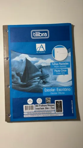 Folhas pautadas tilibra academie 80 folhas