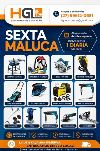 Aluguel de máquinas e ferramentas 