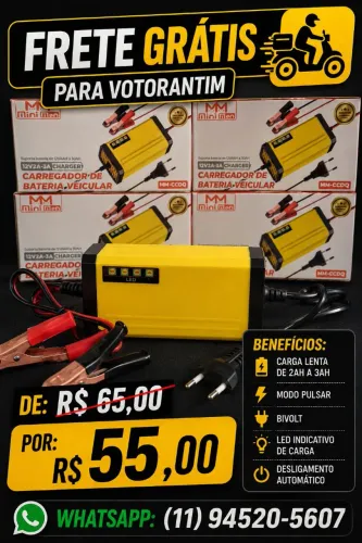 OFERTA - CARREGADOR PORTATIL CARGA LENTA