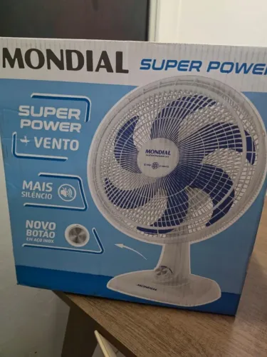 Ventilador de Mesa Mondial VSP-40-W 40CM 110V Super Power Branco Lacrado Nota