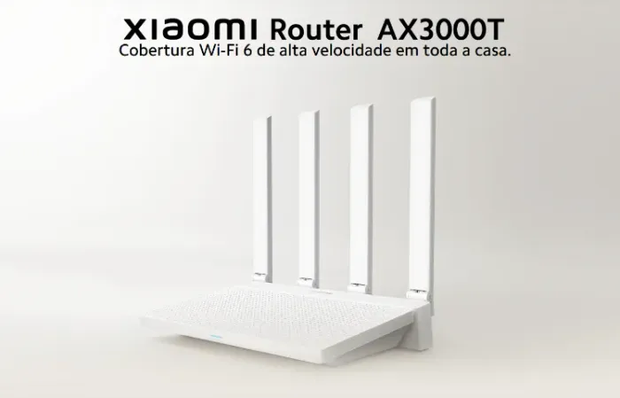 Roteador sem fio WiFi6 AX3000T Xiaomi - Versão chinesa - DUAL WAN / LAN - Novo