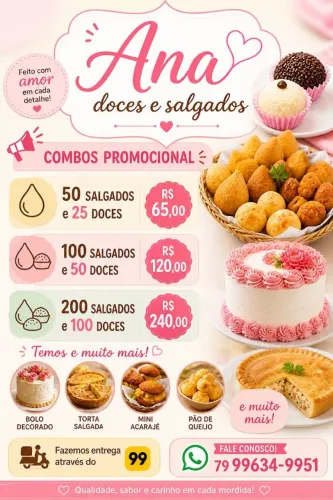 Doces e salgados promocional