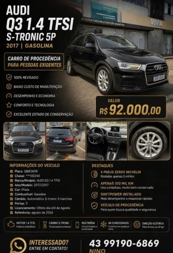 Audi Q3 1.4 TFSI/TFSI Flex S-tronic 5P 2017