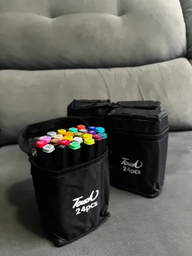 Kit 24 Canetinhas + Estojo, NOVO!