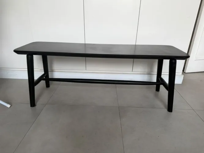 Banco 2 lugares preto - 1,20m