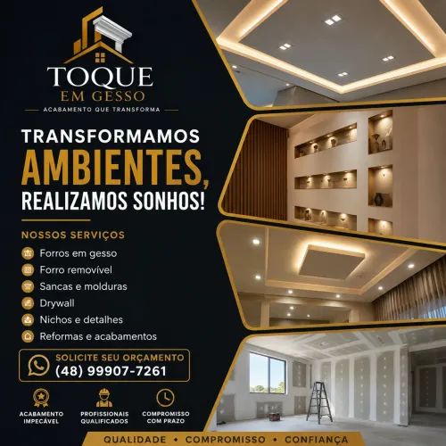 GESSO COMUM E DRYWALL DE ALTA QUALIDADE