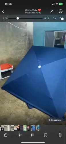 Quarda sol azul quadrado gigante