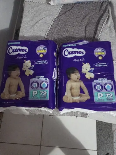 02 Pacotes Fraldas Descartáveis Tamanho P
