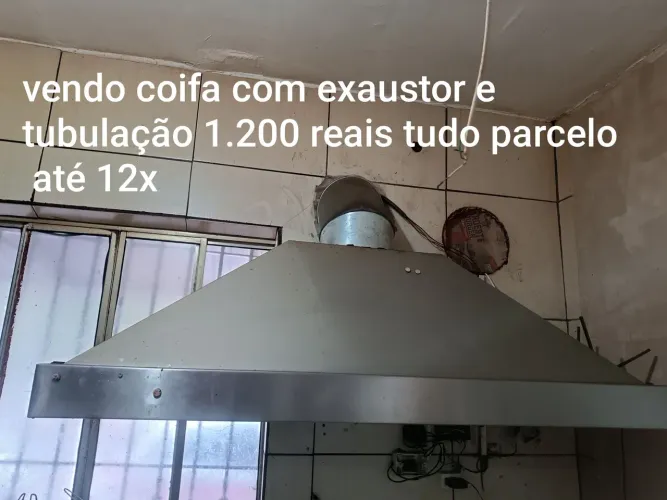 Coifa inox 1.60 por 50 tubulação e exaustor