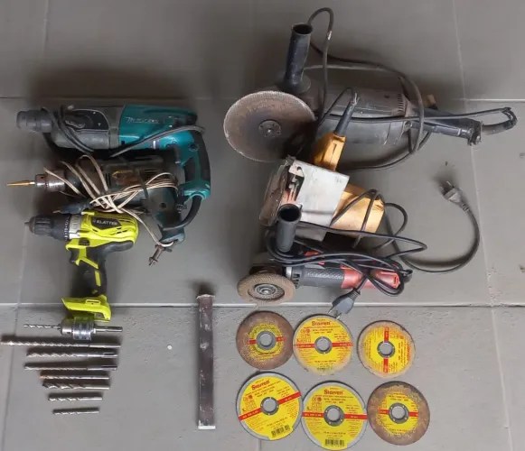 Kit Ferramentas Elétricas + Acessórios funcionando 100%