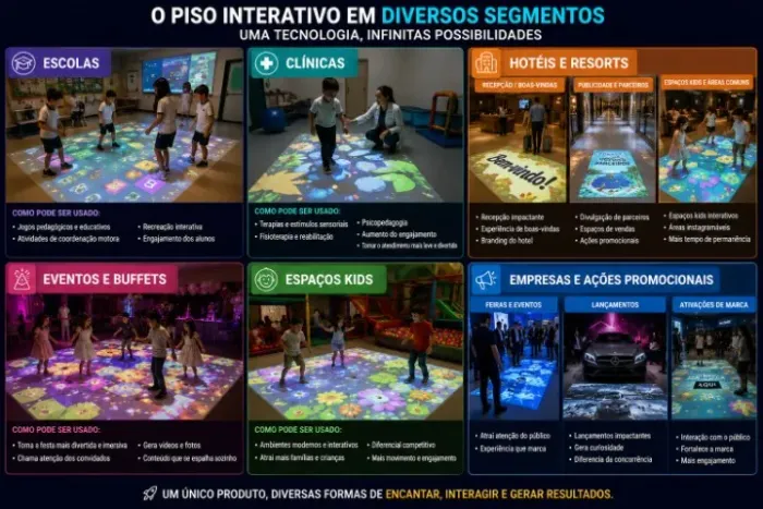 Piso interativo para eventos escolas e clínicas 
