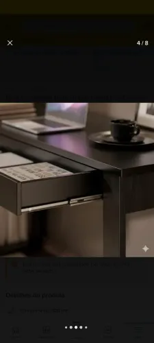 Mesa de escritório com gaveta