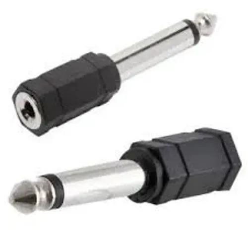 Adaptador Plug P10 (macho) Audio Mono X P2 (femea) Conversor