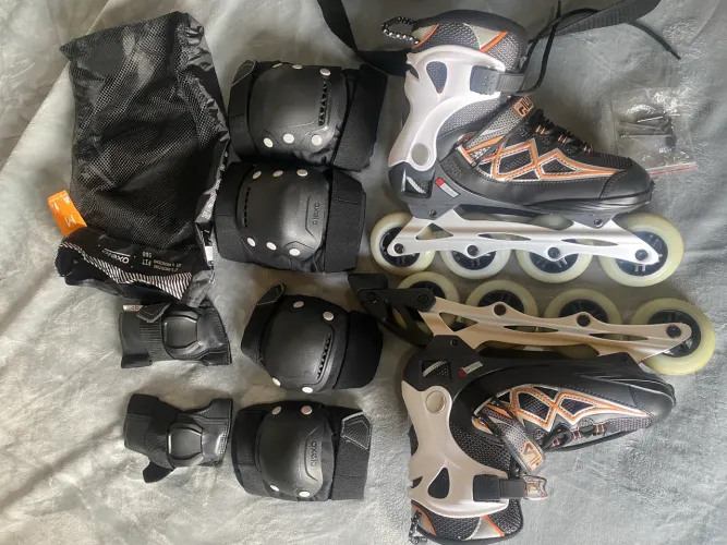 Patins Fila Air Zone Importado + Kit de Proteção Completo