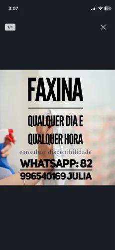 Faxina faxineira diarista 