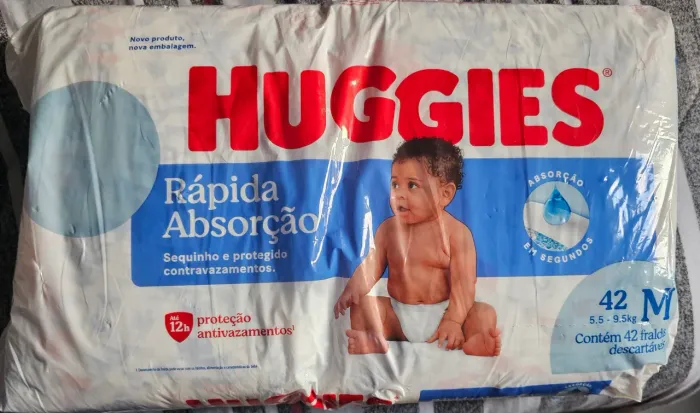 Pacotes de Fraldas Pampers, Huggies e MamyPoko (Fechados) - Tamanhos P, M e G