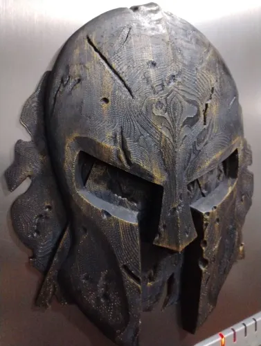 Emblema Espartano em alto relevo