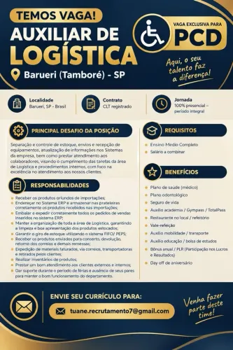 Auxiliar de Logística PCD