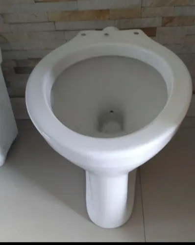 Vaso Sanitário Antigo Celite Convencional (Modelo Oval) - Louça Branca