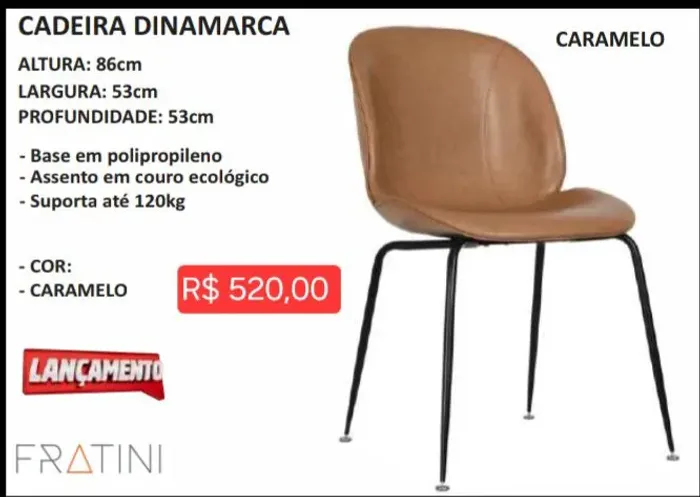 Cadeira Dinamarca nova (leia a descrição)