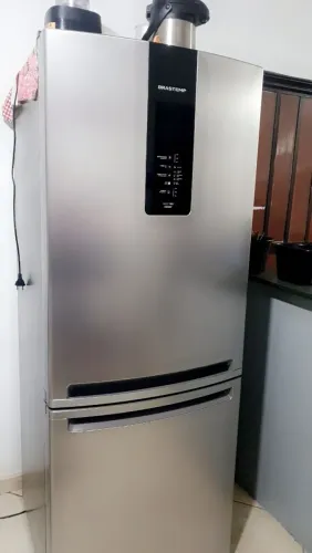 Geladeira inox inverter 447 litros, 127 v.