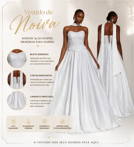 Vestudo de noiva, nunca usado (NOVO)