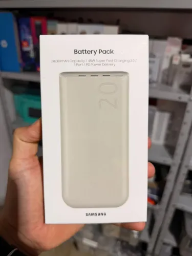 Carregador Portátil Samsung 20000 Mah 45W Bege