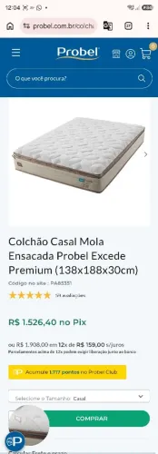 Colchão Probel Casal Seminovo