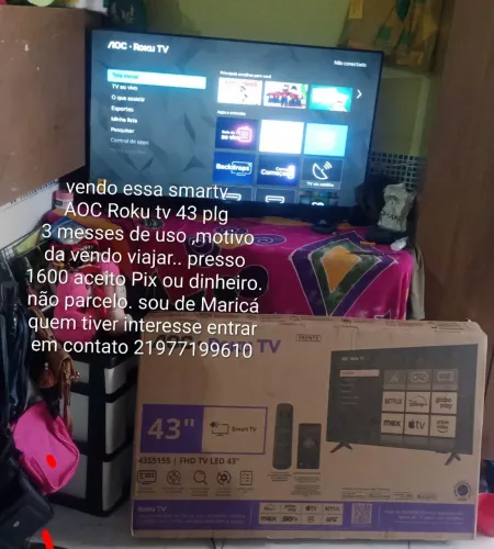 Tv smartv AOC Roku 