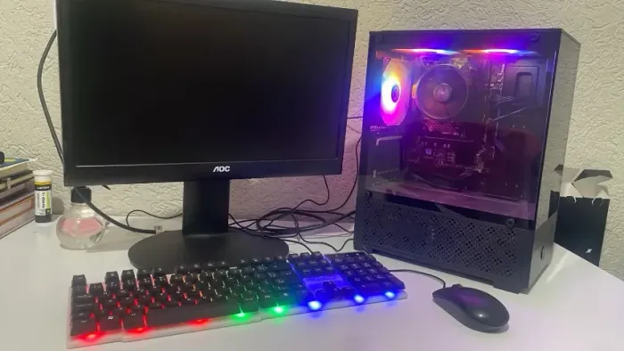 Setup Gamer Completo Ryzen 5 5600GT + Monitor + Periféricos - Roda CS2, Valorant, GTA V
