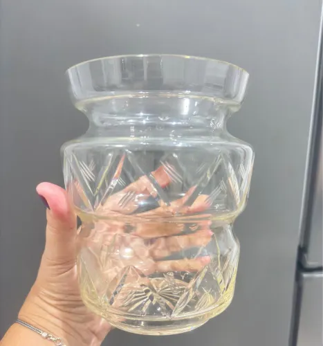Vaso de cristal lapidado