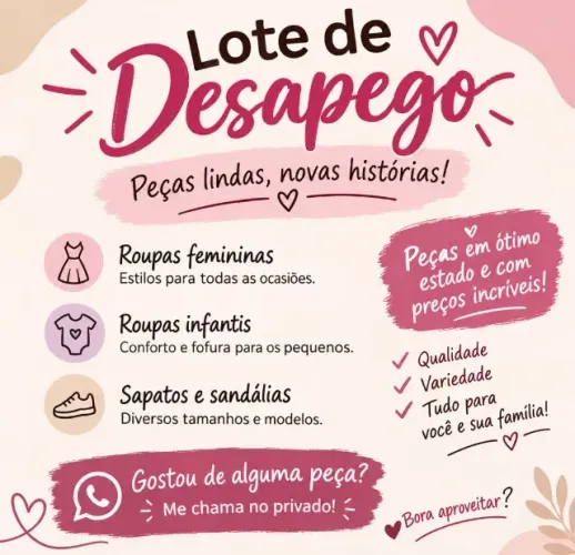 Vendo lote de roupas