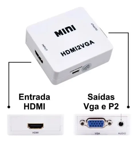 Conversor Adaptador HDMI para VGA