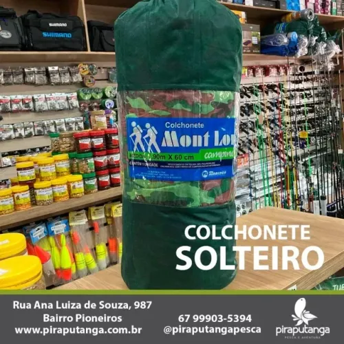 Colchonete Camping Solteiro 1,90x0,60m Acampamento Retiro Pesca Colônia de Férias