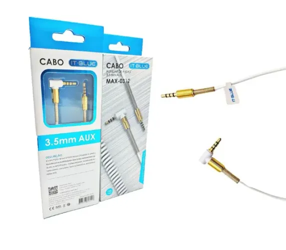 Cabo de áudio Auxiliar P3 Estéreo