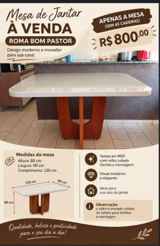 Venda de Mesa para 4 lugares
