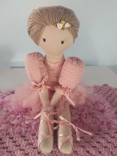 Boneca bailarina de pano 60 cm