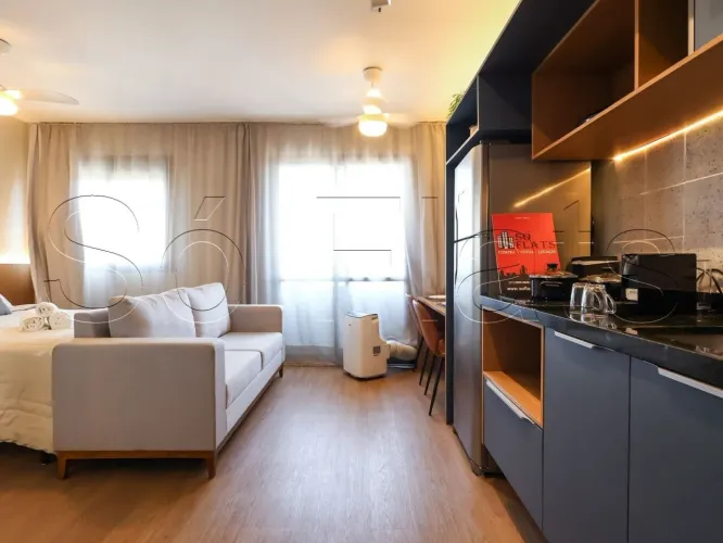 Studio Viva Benx Faria Lima, studio disponível para locação contendo 24m² e 1 dormitório.