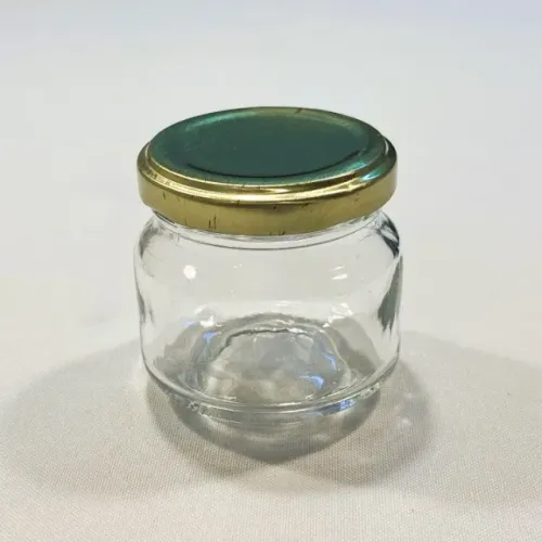 Pote de Vidro 120g com Tampa Dourada
