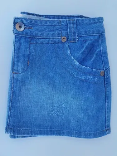 Saia Jeans Feminina Bivik Casual Confortável