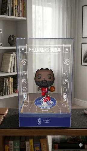 Funko Pop James Harden #210 LA Clippers + Expositor Acrílico Edição Especial Hellmanns NBA